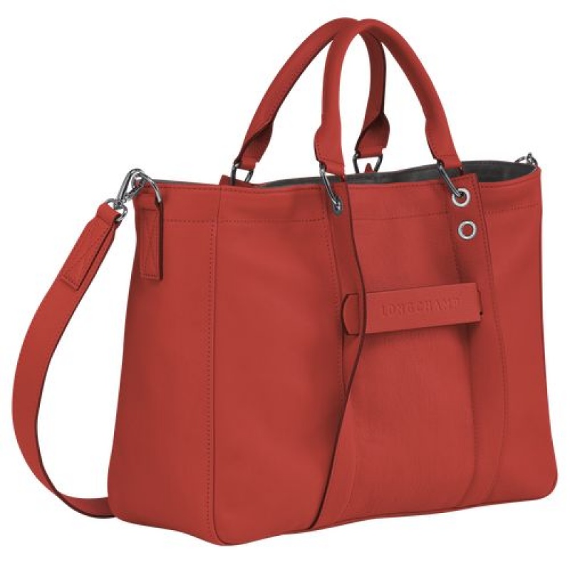 Longchamp 3D Top handle bag M Terracotta | JKW-698130