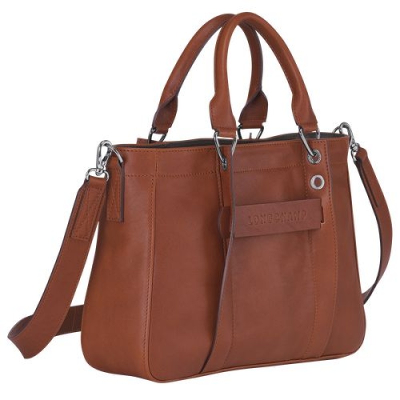 Longchamp 3D Top handle bag S Cognac | EWK-784103