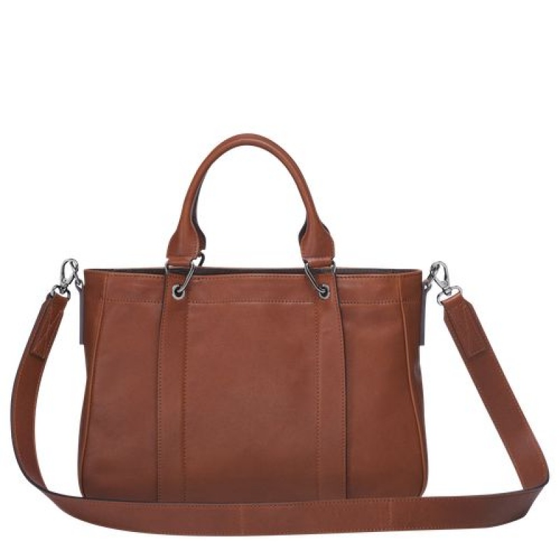 Longchamp 3D Top handle bag S Cognac | EWK-784103