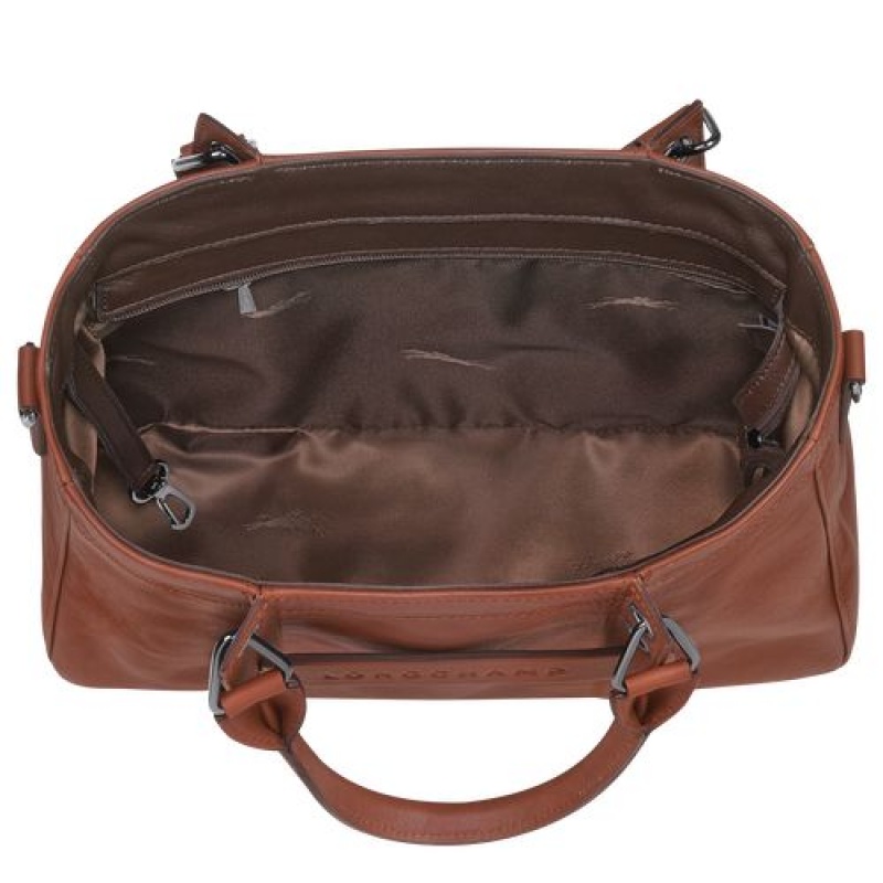 Longchamp 3D Top handle bag S Cognac | EWK-784103