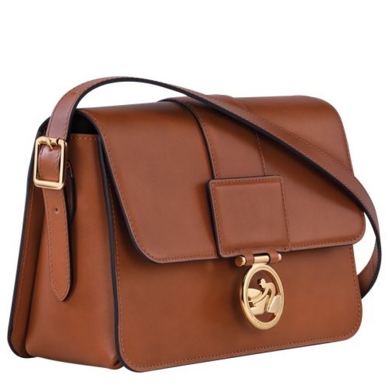 Longchamp Box-Trot Crossbody bag M Cognac | MBJ-973214