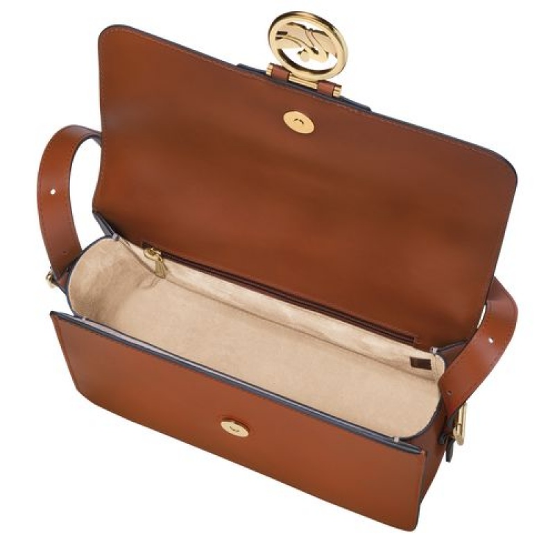 Longchamp Box-Trot Crossbody bag M Cognac | MBJ-973214