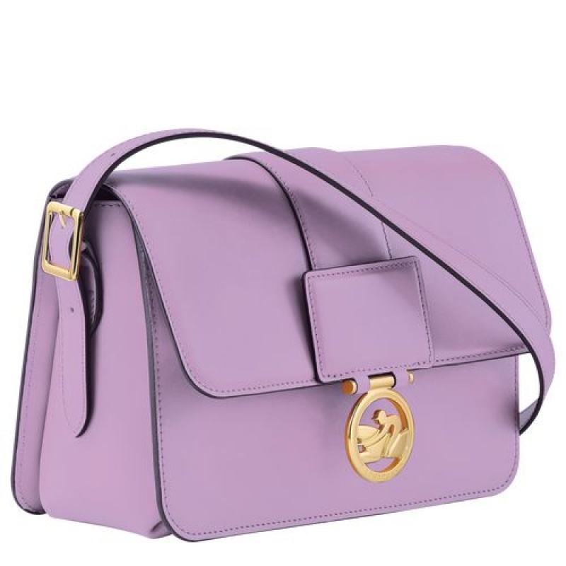 Longchamp Box-Trot Crossbody bag M Lilac | ROA-816054