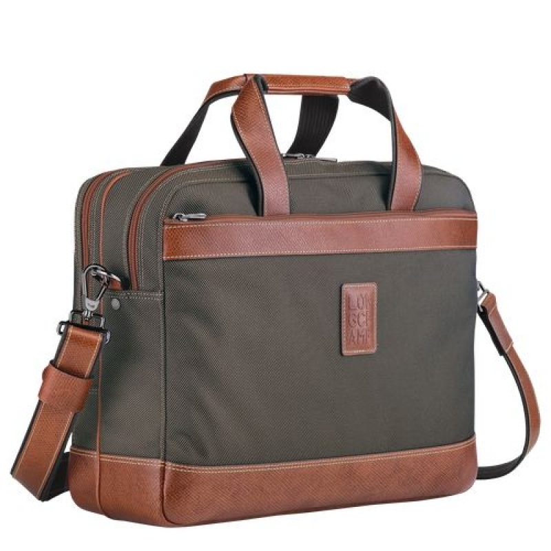 Longchamp Boxford Briefcase L Brown | BNQ-857130