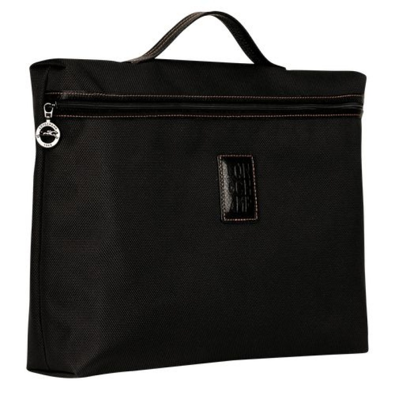 Longchamp Boxford Briefcase S Black | QXN-912864