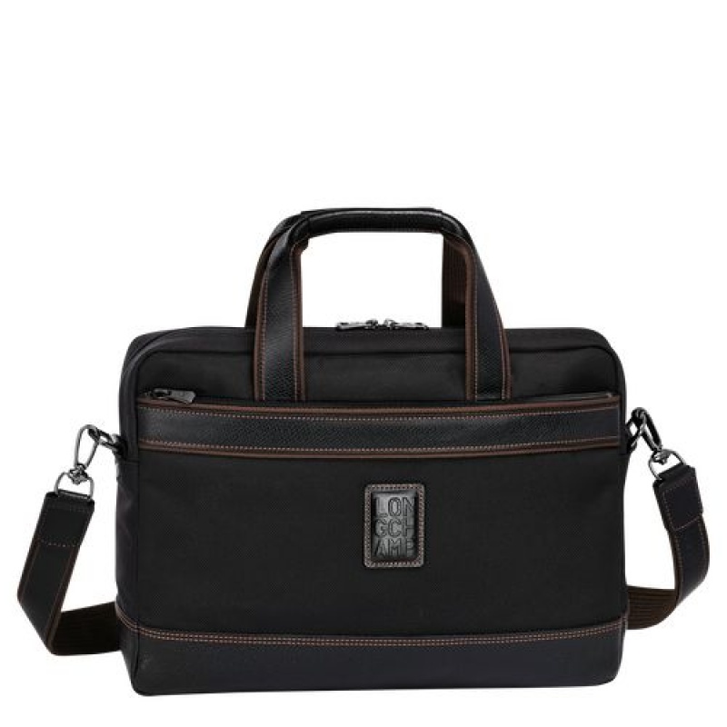 Longchamp Boxford Briefcase S Black | TDS-561803