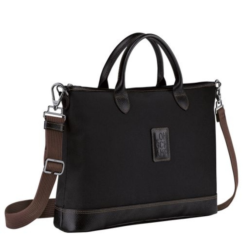 Longchamp Boxford Briefcase S Black | WCV-719604