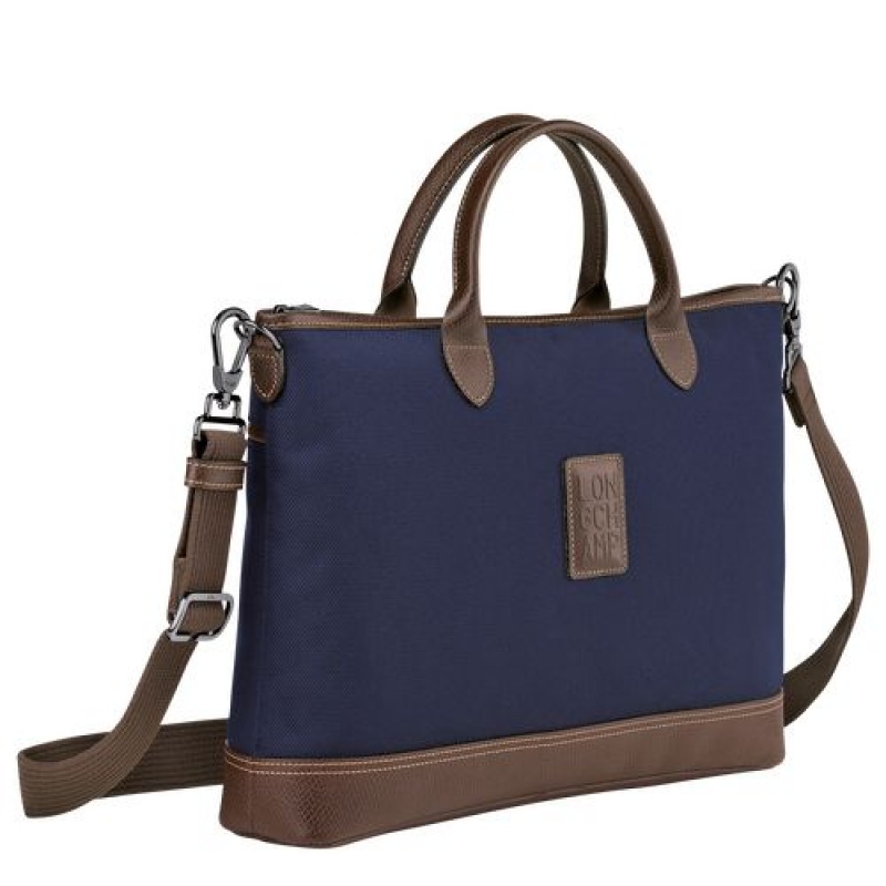 Longchamp Boxford Briefcase S Blue | DOM-037819