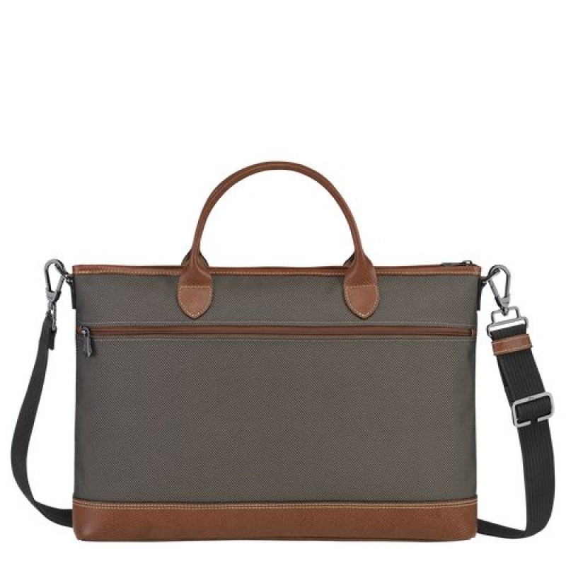 Longchamp Boxford Briefcase S Brown | UDT-192478