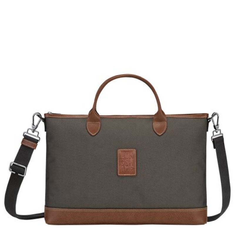 Longchamp Boxford Briefcase S Brown | UDT-192478