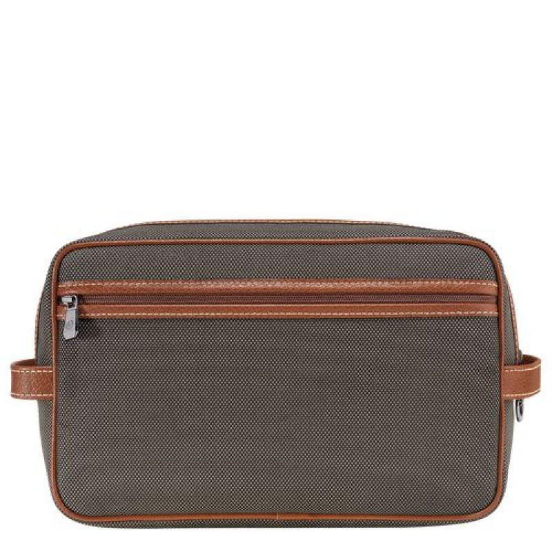 Longchamp Boxford Toiletry case Brown | KUR-534062