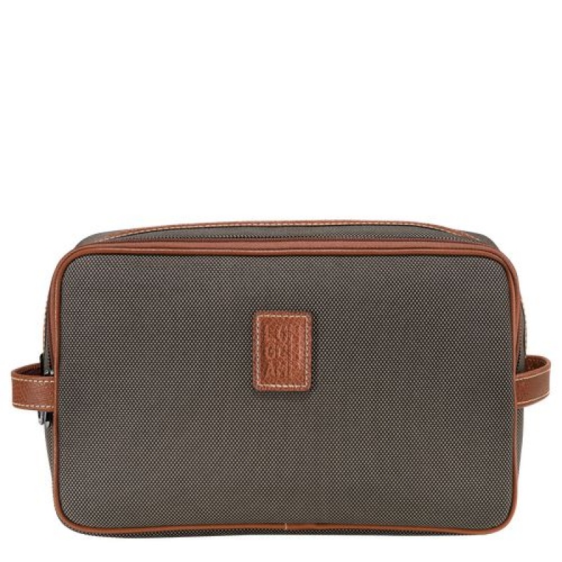 Longchamp Boxford Toiletry case Brown | KUR-534062