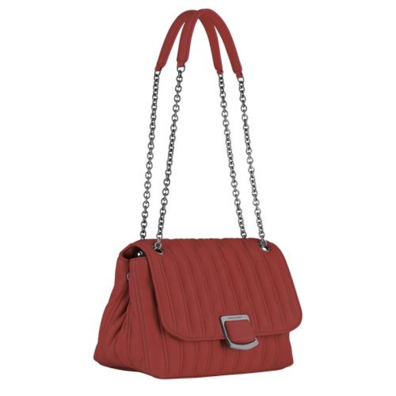 Longchamp Brioche Crossbody bag M Red | HLB-647159