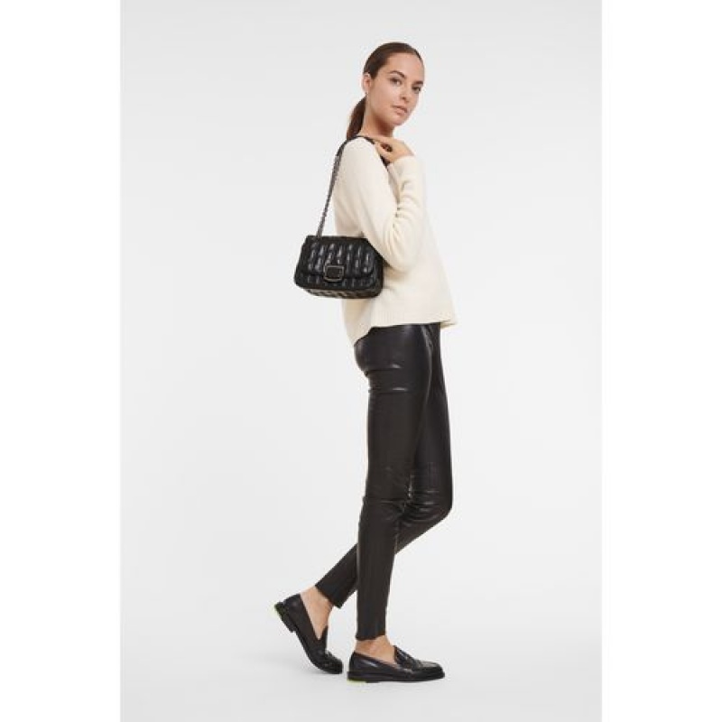 Longchamp Brioche Crossbody bag S Black | QIN-031574