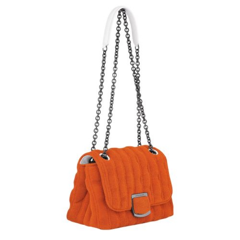 Longchamp Brioche Eponge Crossbody bag S Orange | TFQ-310769