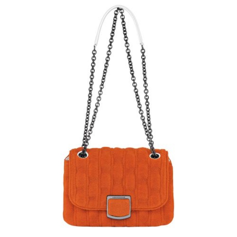 Longchamp Brioche Eponge Crossbody bag S Orange | TFQ-310769