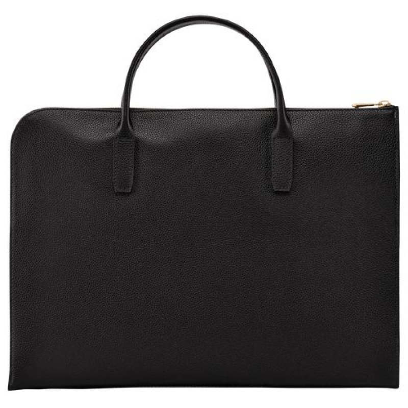 Longchamp Le Foulonne Briefcase S Black | GED-715280