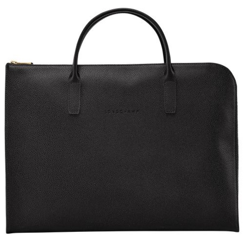 Longchamp Le Foulonne Briefcase S Black | GED-715280