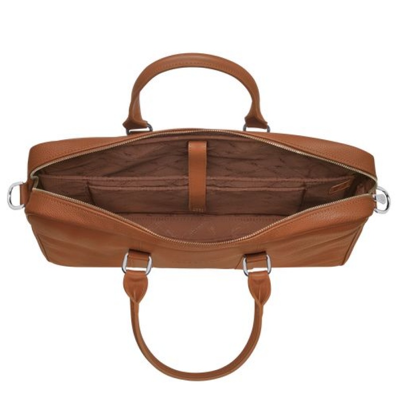 Longchamp Le Foulonne Briefcase S Caramel | FGX-201935