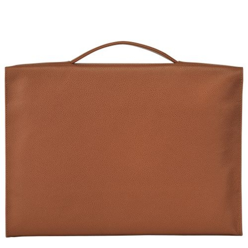 Longchamp Le Foulonne Briefcase S Caramel | CMZ-680371