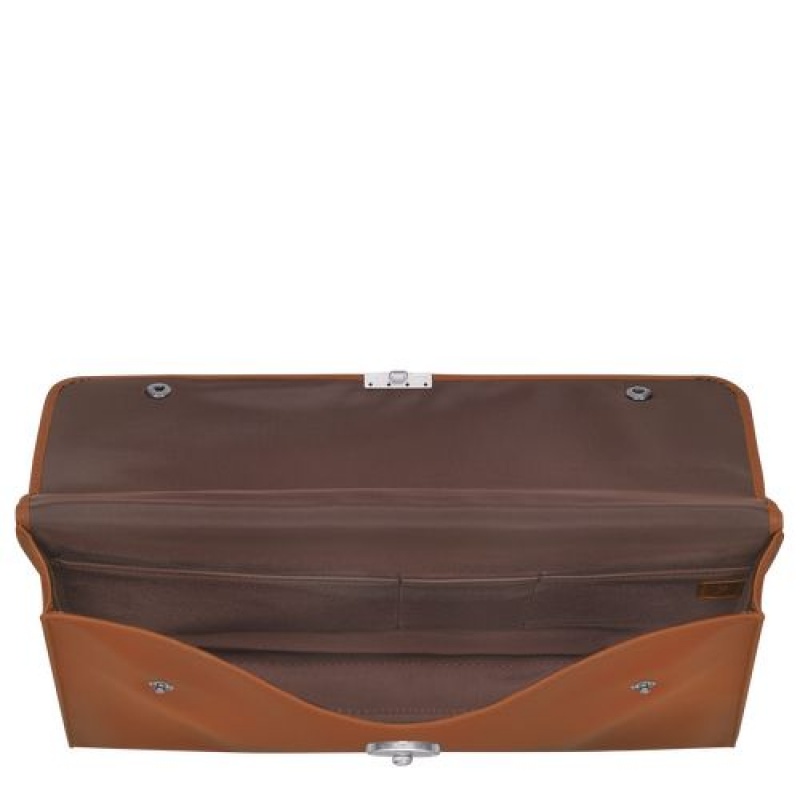 Longchamp Le Foulonne Briefcase S Caramel | CMZ-680371