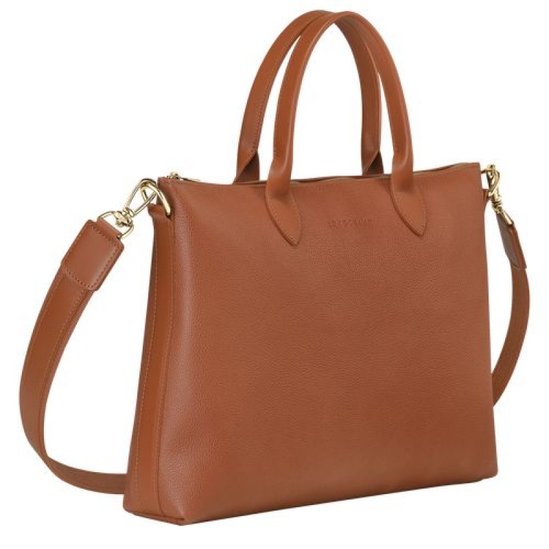 Longchamp Le Foulonne Briefcase S Caramel | CLT-048651