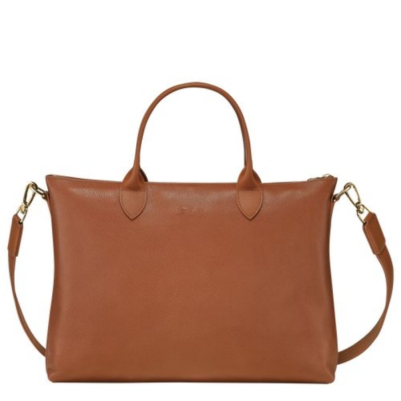 Longchamp Le Foulonne Briefcase S Caramel | CLT-048651