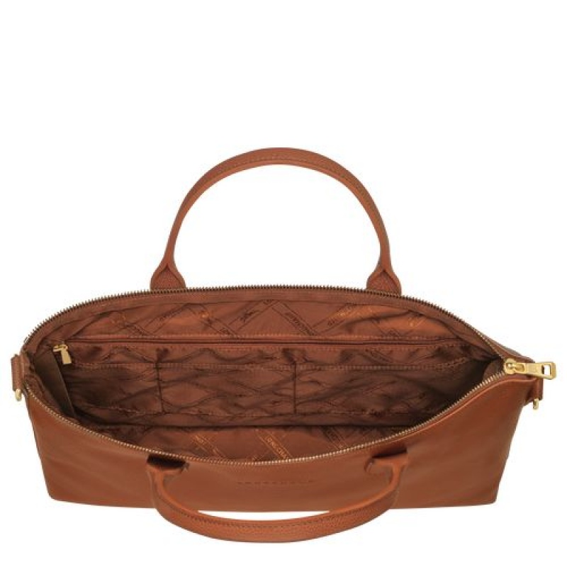 Longchamp Le Foulonne Briefcase S Caramel | CLT-048651