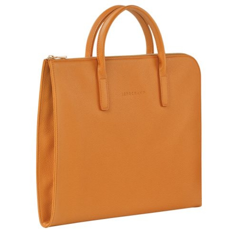 Longchamp Le Foulonne Briefcase S Saffron | WPT-059246