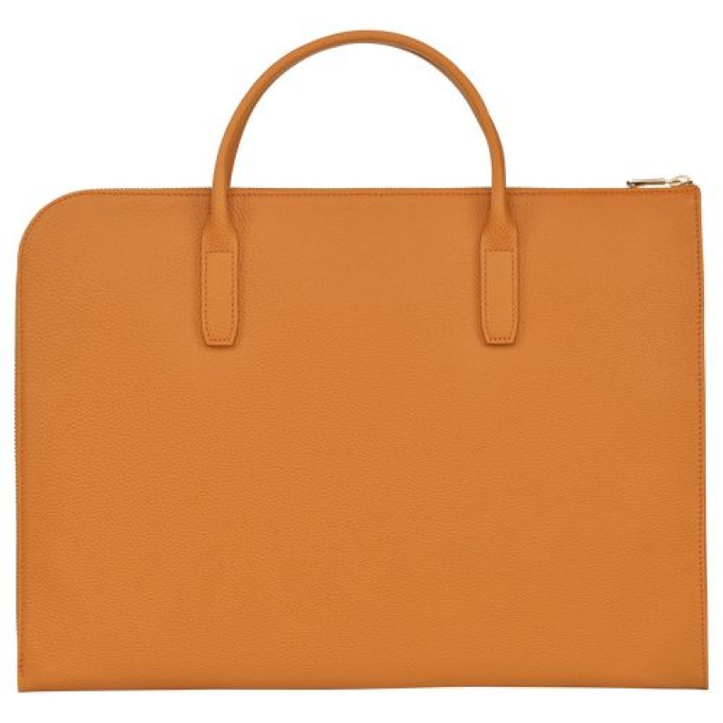 Longchamp Le Foulonne Briefcase S Saffron | WPT-059246