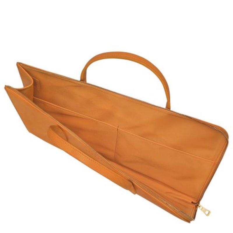 Longchamp Le Foulonne Briefcase S Saffron | WPT-059246