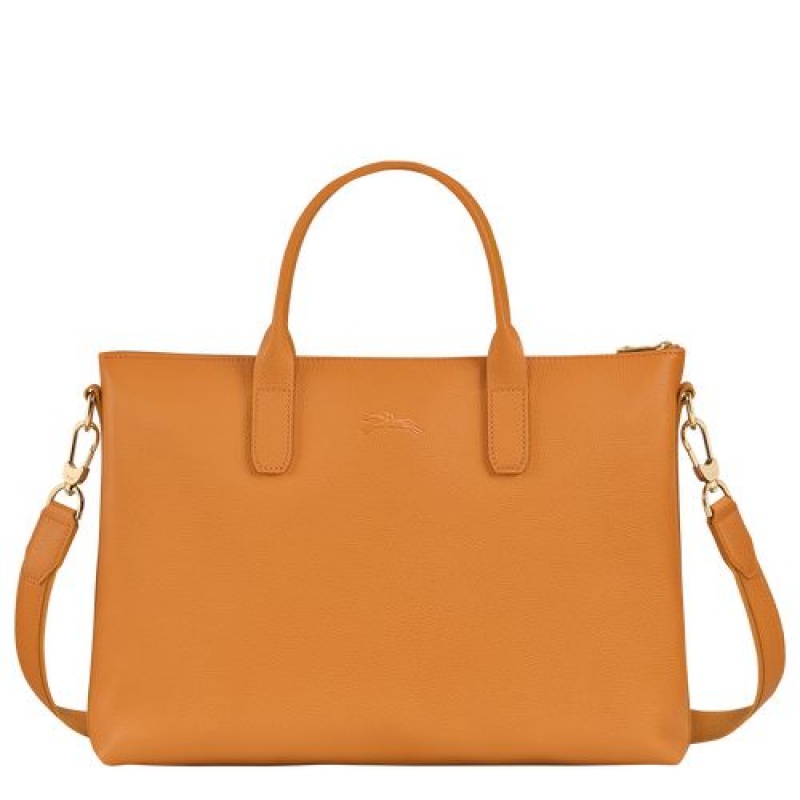 Longchamp Le Foulonne Briefcase S Saffron | WDJ-673482