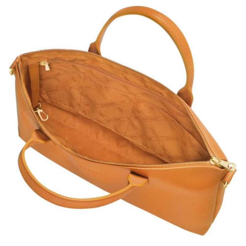 Longchamp Le Foulonne Briefcase S Saffron | WDJ-673482