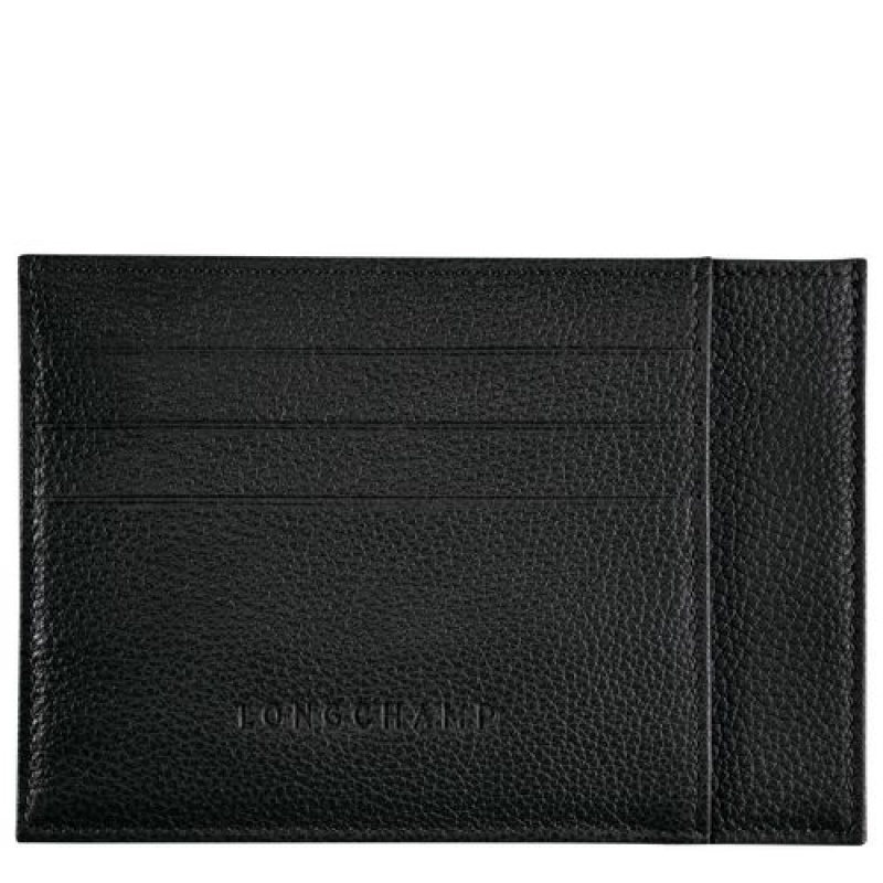 Longchamp Le Foulonne Card holder Black | NCS-169025