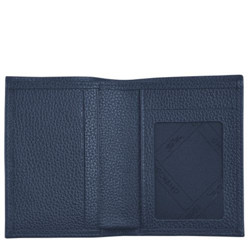 Longchamp Le Foulonne Card holder Navy | IVB-497281