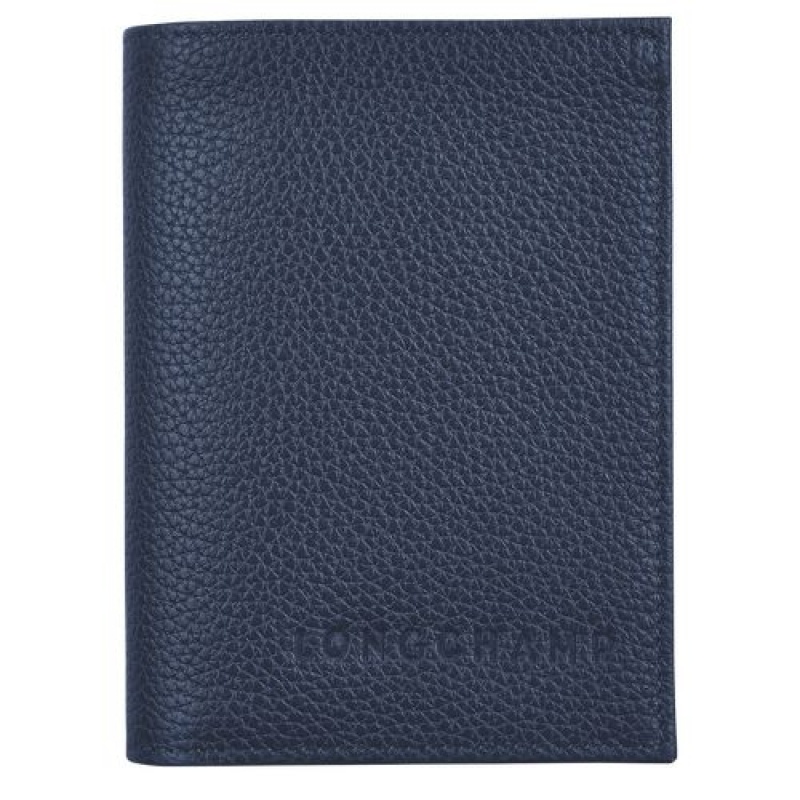 Longchamp Le Foulonne Card holder Navy | IVB-497281