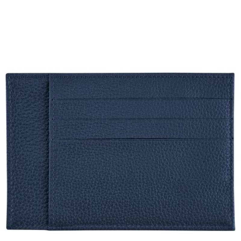 Longchamp Le Foulonne Card holder Navy | FBS-932401