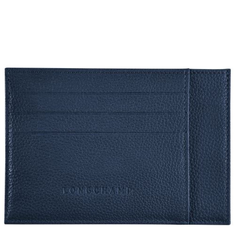 Longchamp Le Foulonne Card holder Navy | FBS-932401