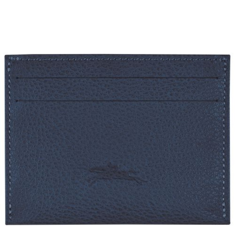 Longchamp Le Foulonne Cardholder Navy | XKY-236089