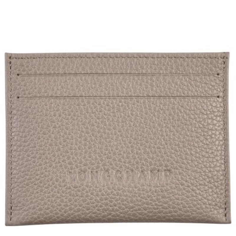 Longchamp Le Foulonne Cardholder Turtledove | HIS-389741