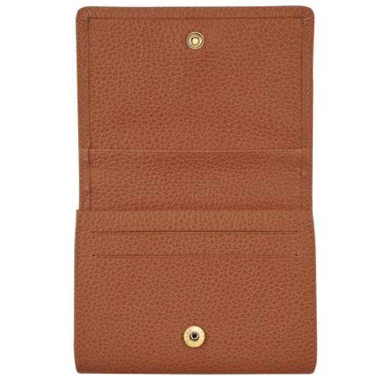 Longchamp Le Foulonne Coin purse Caramel | VPG-062451