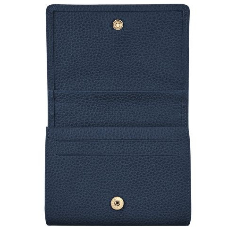 Longchamp Le Foulonne Coin purse Navy | DPK-391652