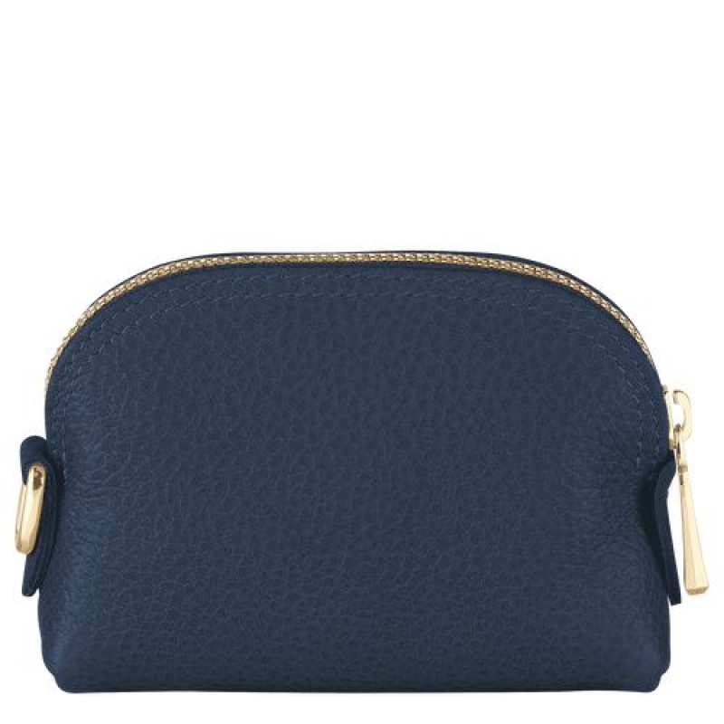 Longchamp Le Foulonne Coin purse Navy | NMD-063791