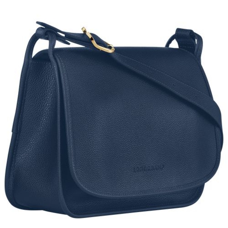 Longchamp Le Foulonne Crossbody bag L Navy | DGL-210946