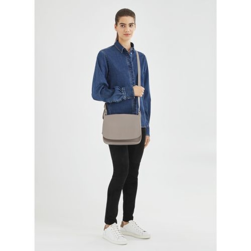 Longchamp Le Foulonne Crossbody bag L Turtledove | IAK-479281