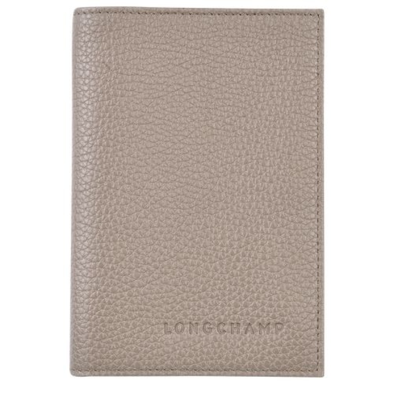 Longchamp Le Foulonne Passport cover Turtledove | FYE-235197