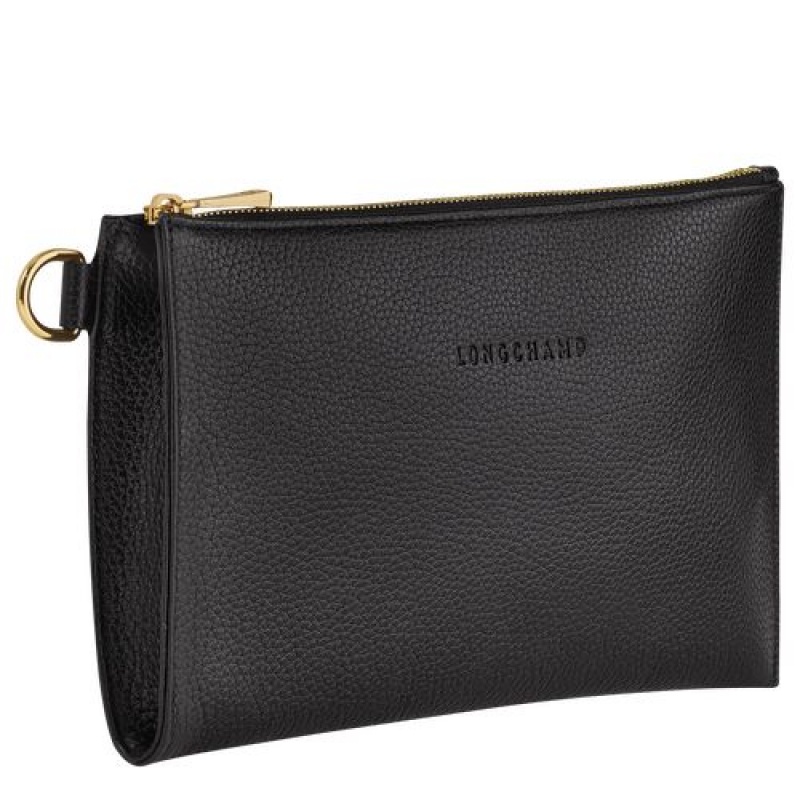 Longchamp Le Foulonne Pouch Black | OHL-027863