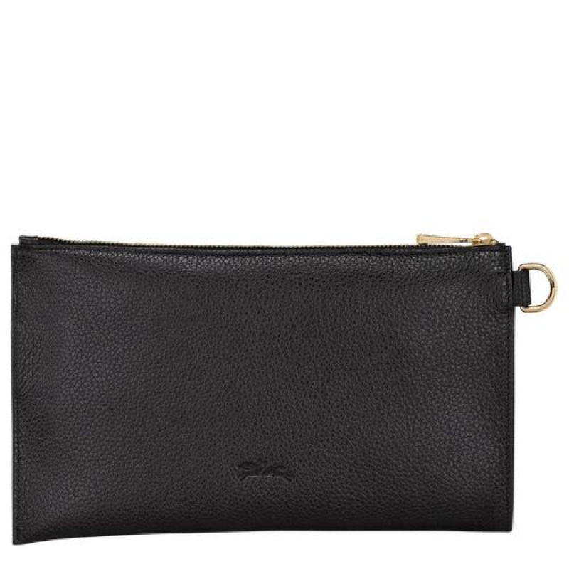 Longchamp Le Foulonne Pouch Black | OHL-027863