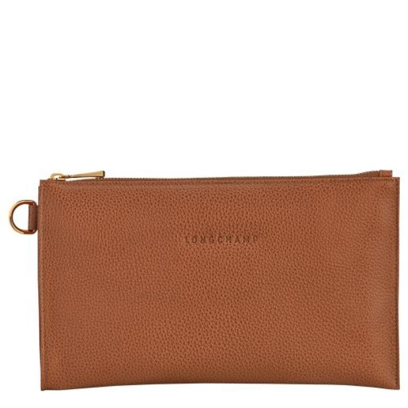 Longchamp Le Foulonne Pouch Caramel | PLK-409563