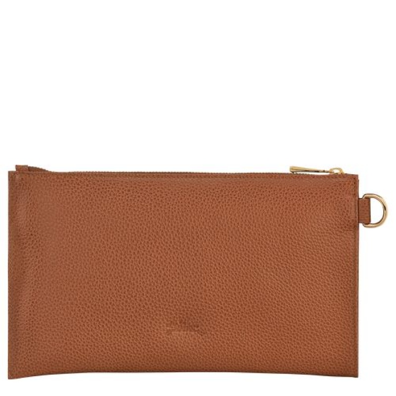 Longchamp Le Foulonne Pouch Caramel | PLK-409563